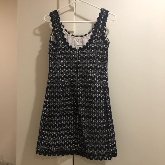 Lilly Pulitzer Lonnie navy shift dress size 0 - Picture 6 of 8